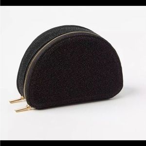 LOFT Black Jewelry Case Travel Organizer Zip Pouch